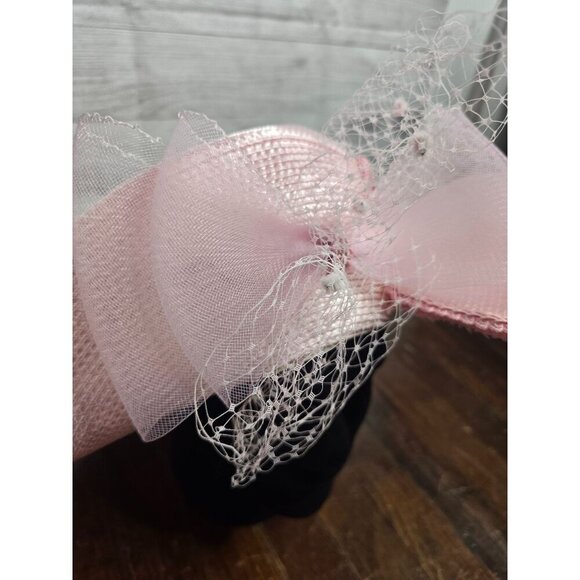 Vintage Pastel Pink Derby Church Hat Tulle - Picture 3 of 16